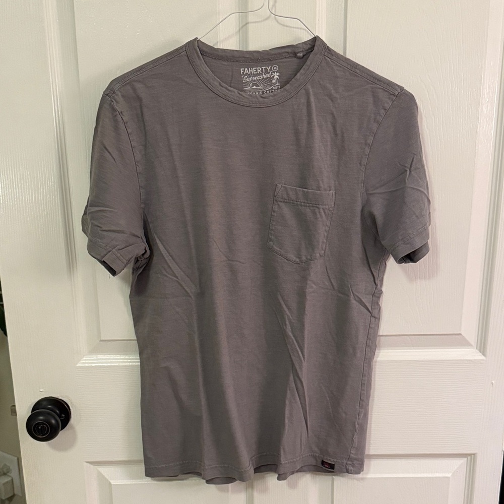 Faherty Gray Short Sleeve Tee
